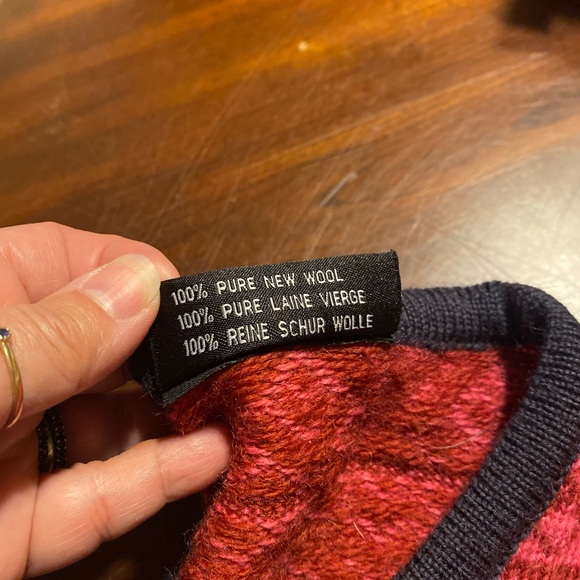 Kenmar Red and Blue Women's Cardigan Sweater - Picture 5 of 8